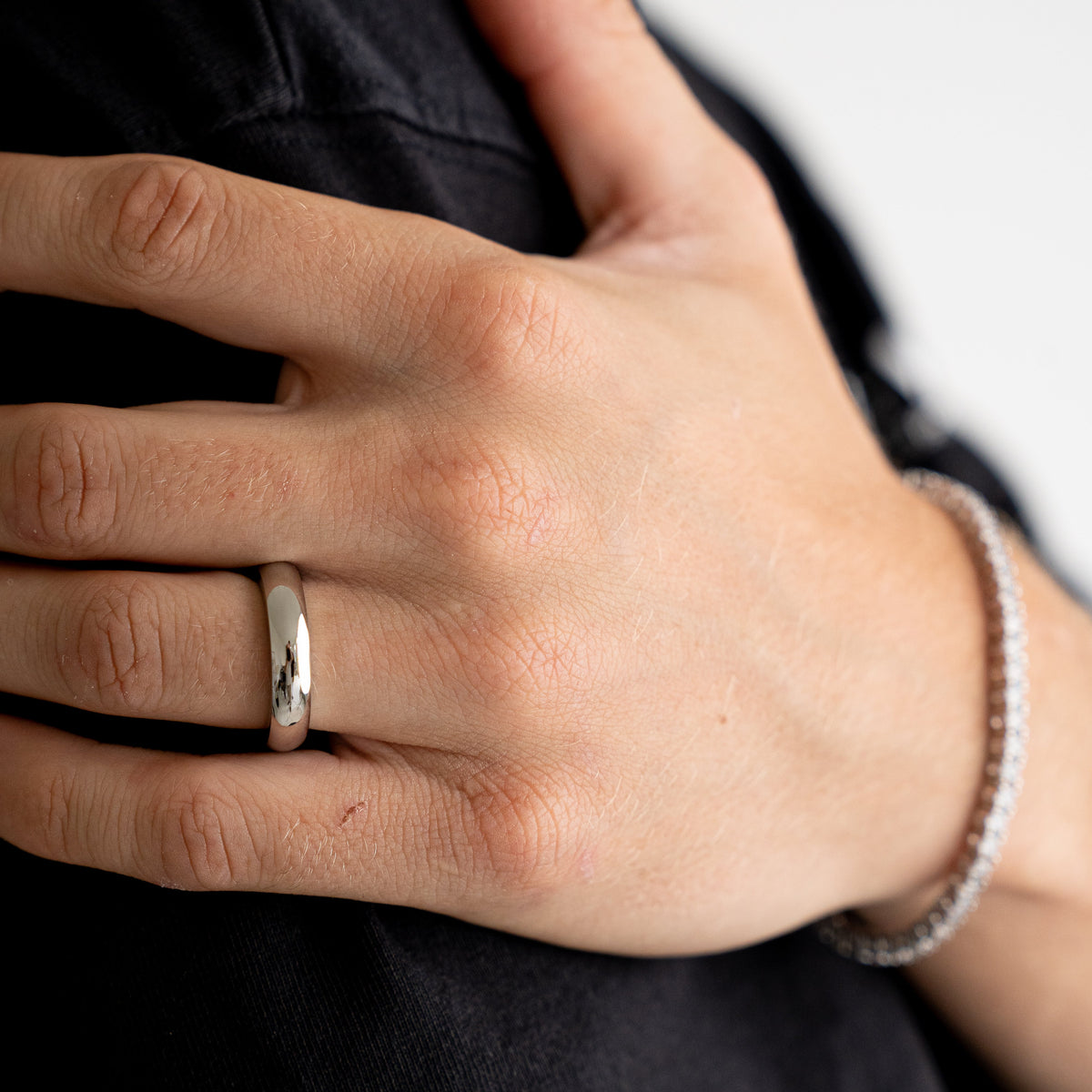 Round Band Ring 5MM (Silver Plated)