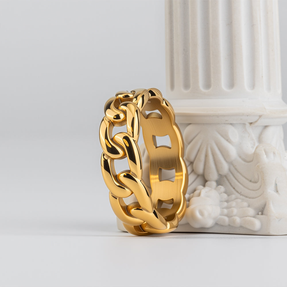 Cuban Ring 5MM (18K Gold Plated)