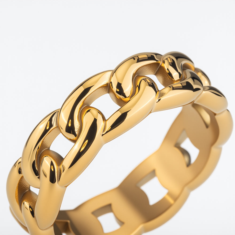 Cuban Ring 5MM (18K Gold Plated)
