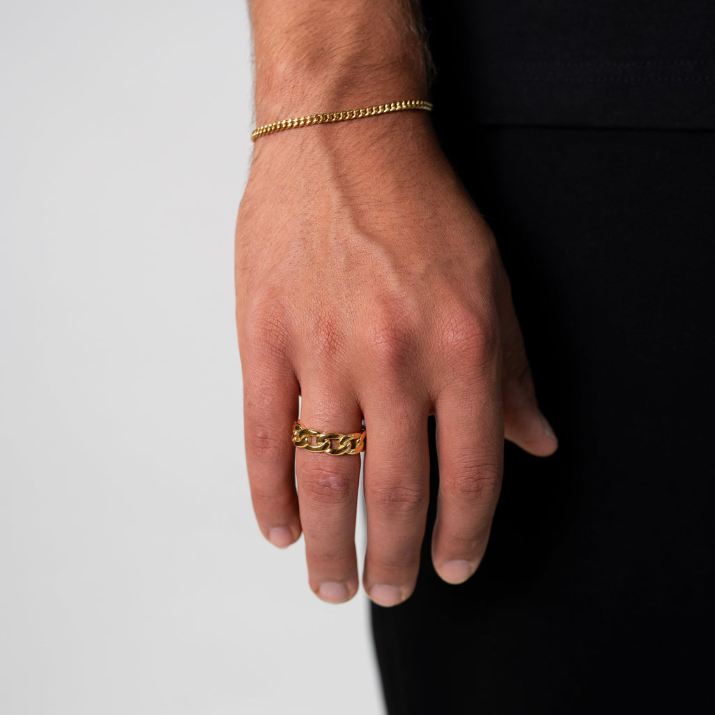 Cuban Ring 5MM (18K Gold Plated)