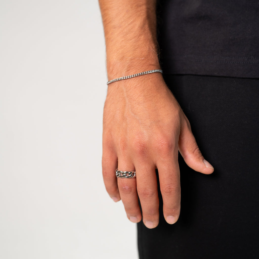 Cuban Ring 5MM (Silver Plated)